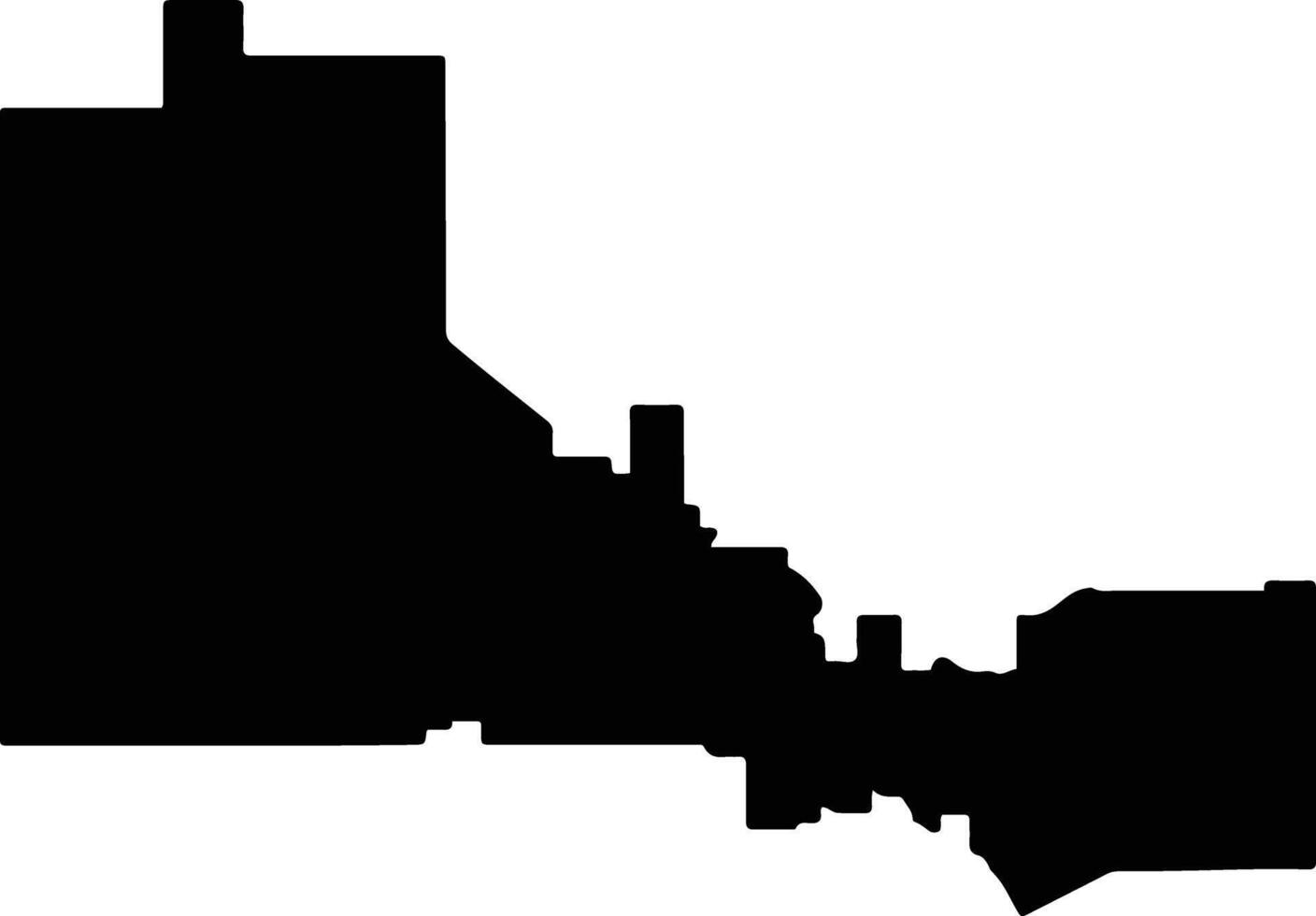 Central Desert Australia silhouette map vector