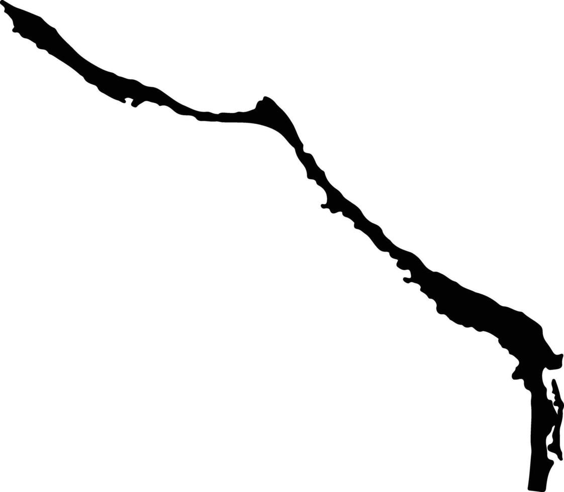 Central Eleuthera Bahamas silhouette map vector