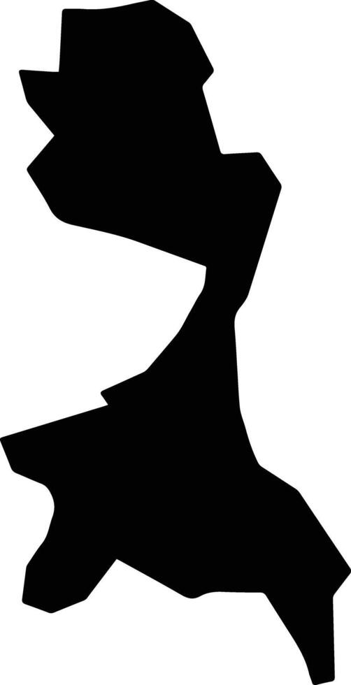 Central India silhouette map vector
