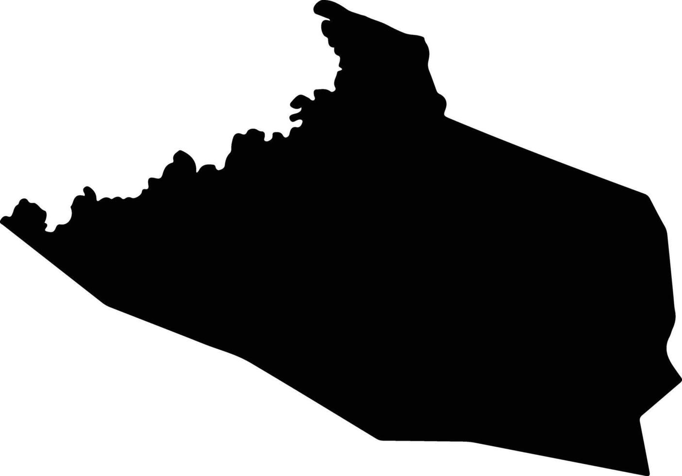 Central Guadalcanal Solomon Islands silhouette map vector