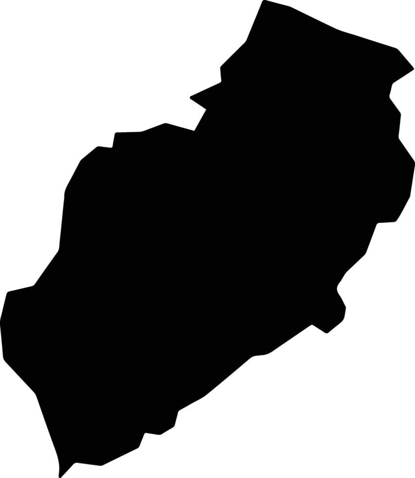 Central Rivercess Liberia silhouette map vector