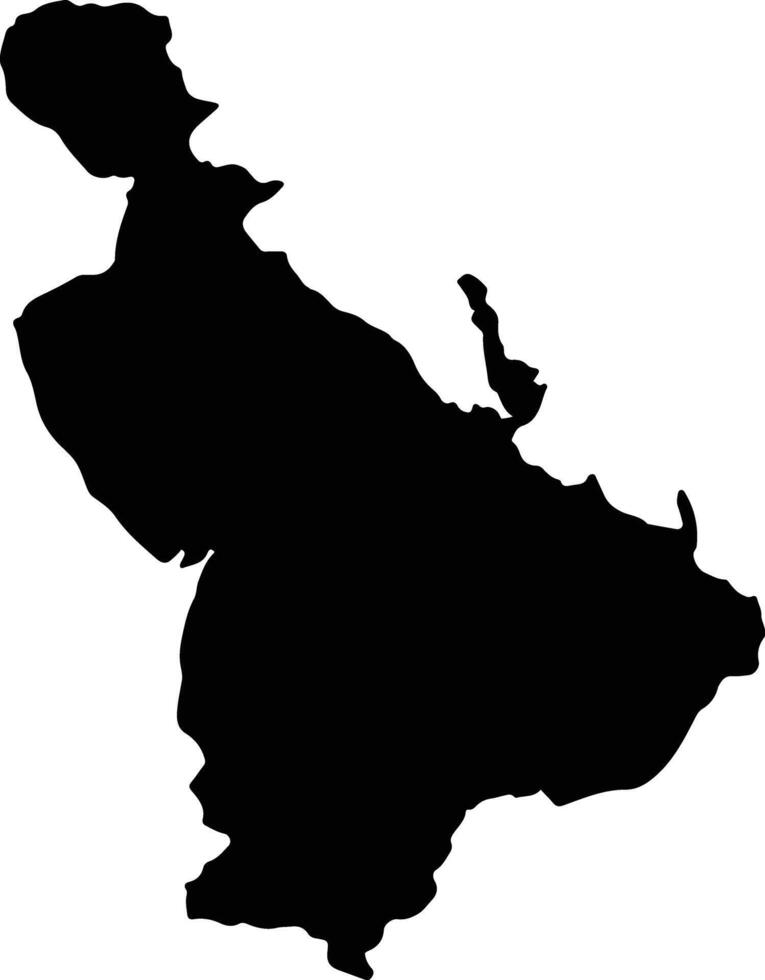 Central Malekula Vanuatu silhouette map vector