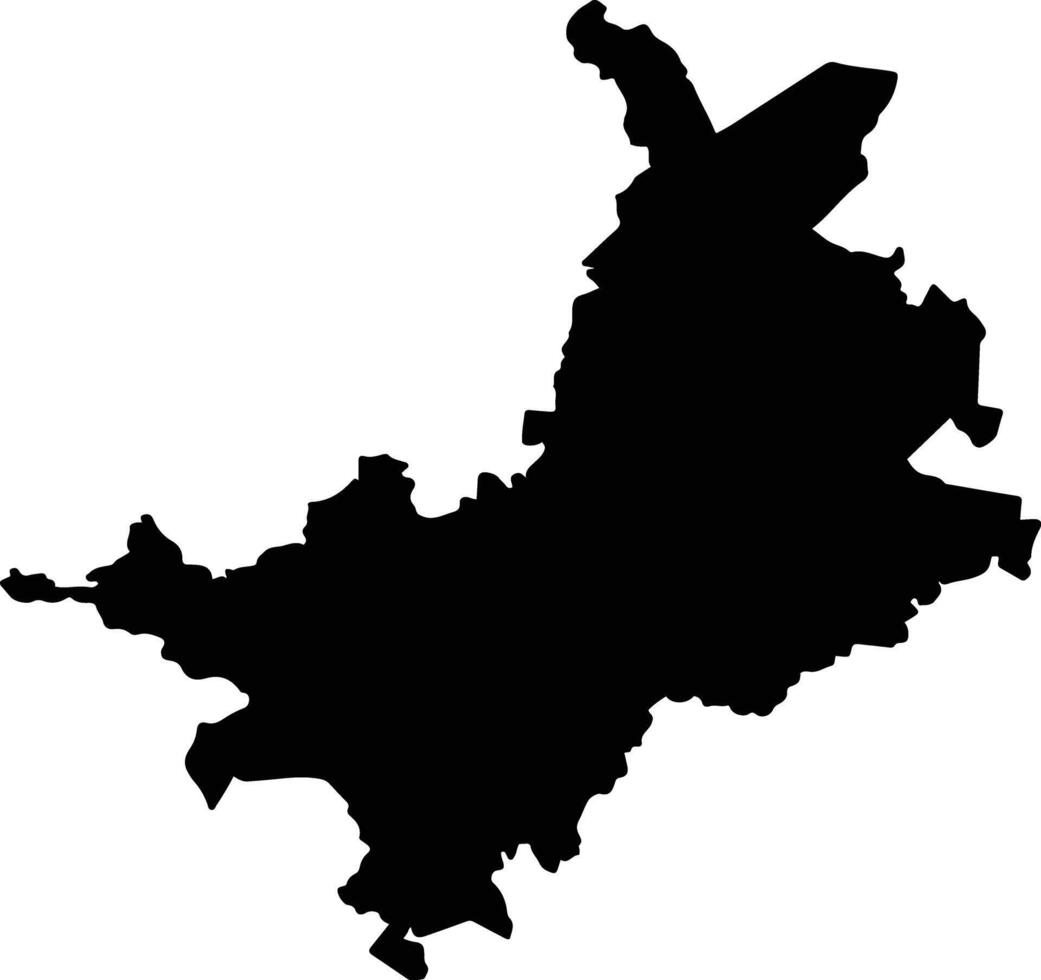 Centro Mexico silhouette map vector