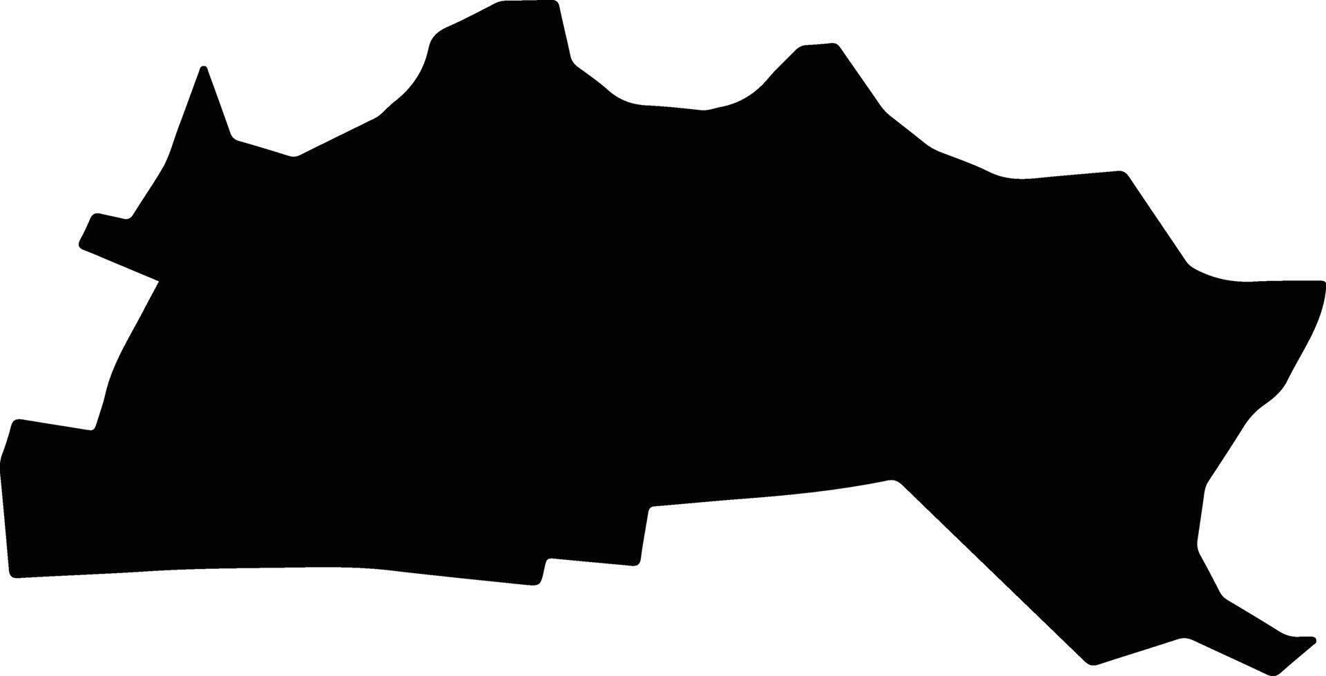 CERNICA Romania silhouette map vector
