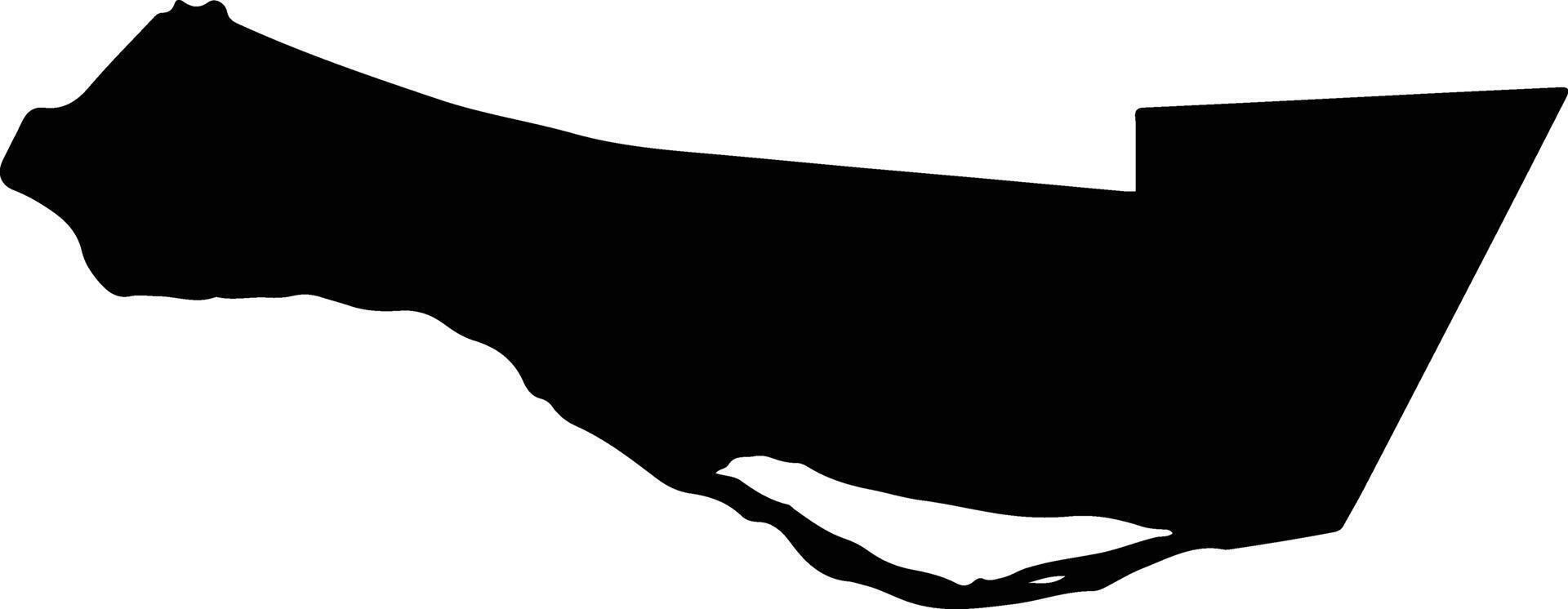 Cerrito Paraguay silhouette map vector