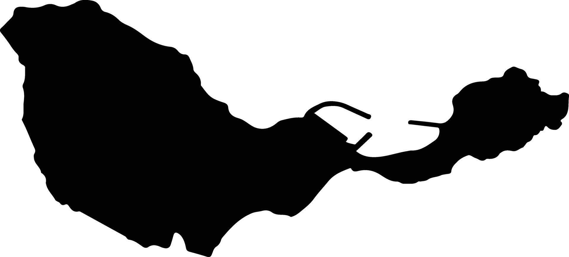 Ceuta Spain silhouette map vector