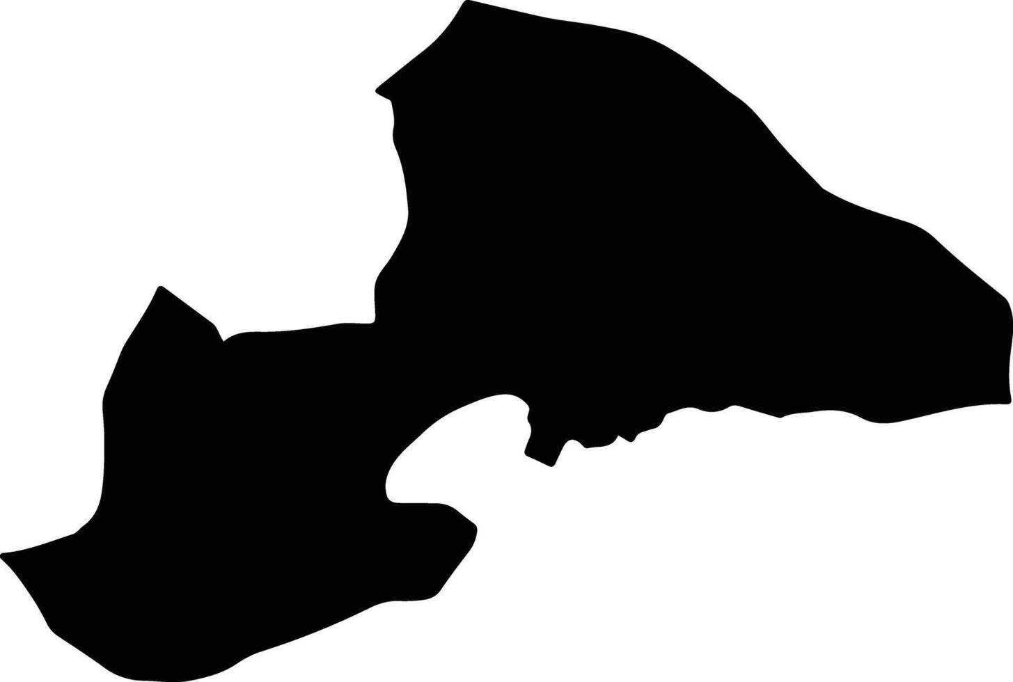 Chadegan Iran silhouette map vector