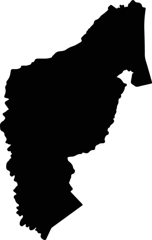 Chagres Panama silhouette map vector