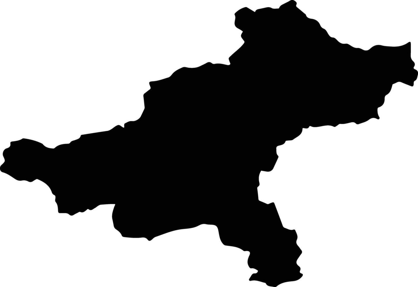 Chaghcharan Afghanistan silhouette map vector