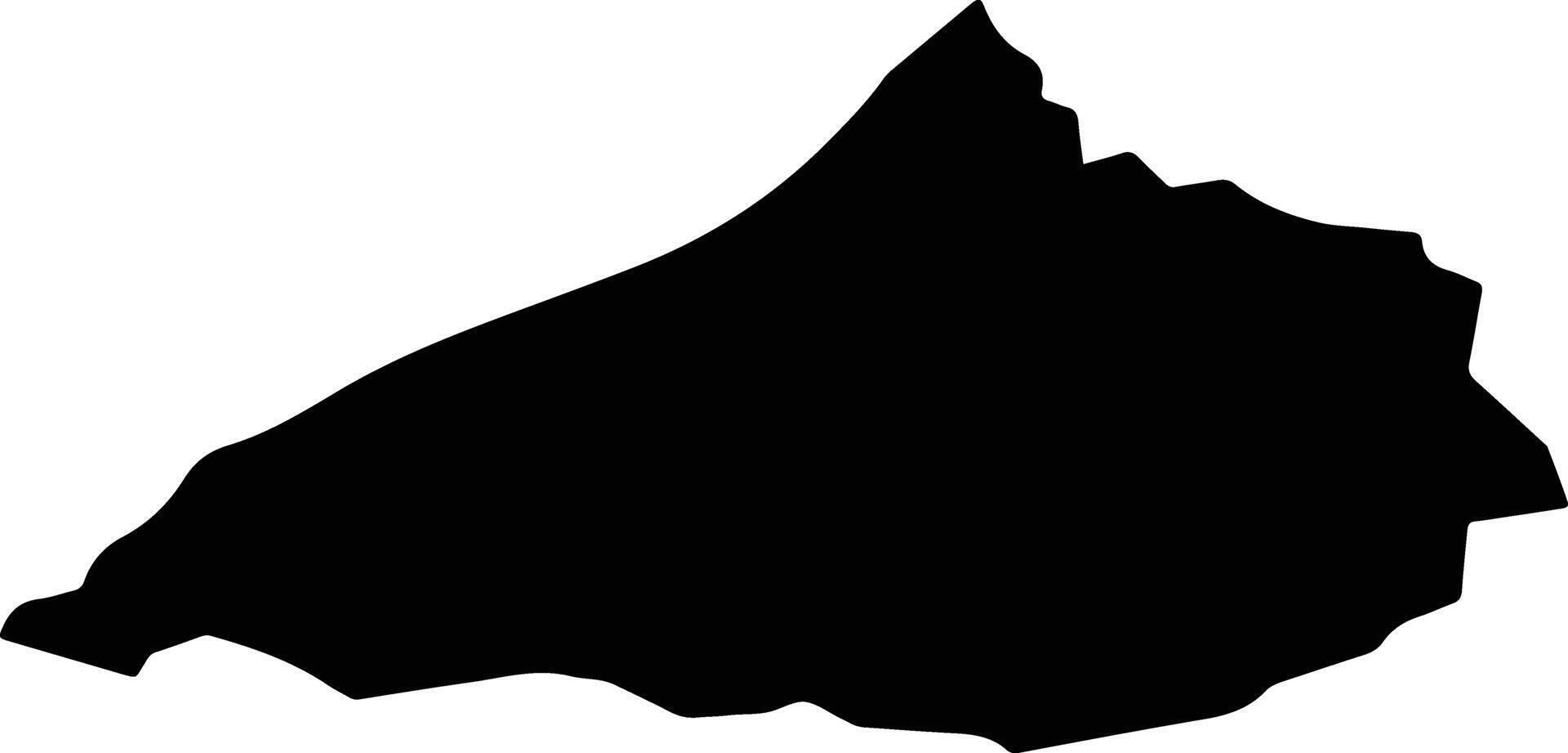 Chahar Dara Afghanistan silhouette map vector
