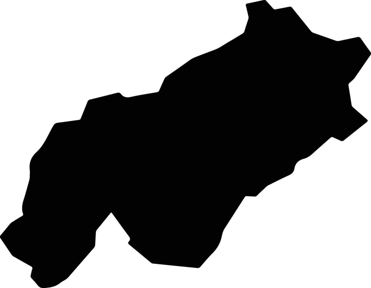 Chaki Wardak Afghanistan silhouette map vector
