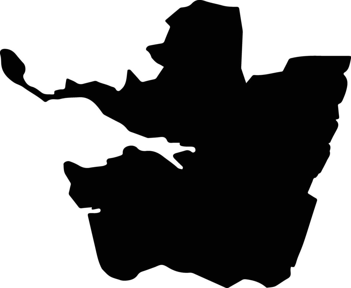 Chake Chake Tanzania silhouette map vector