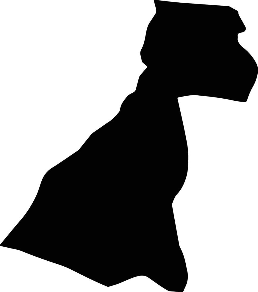 Chalus Iran silhouette map vector