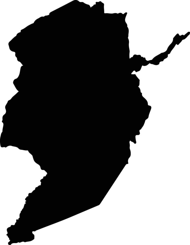 Chama Zambia silhouette map vector