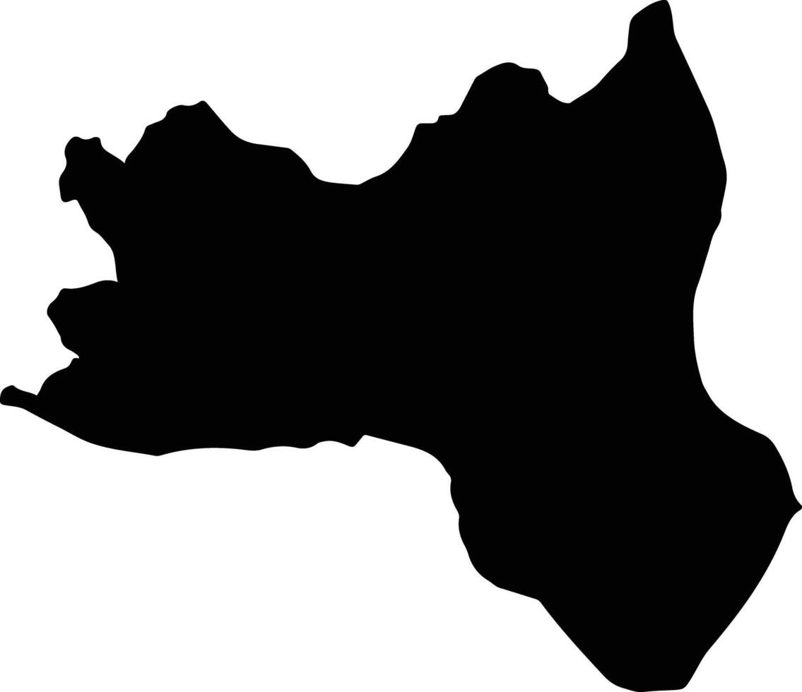 Champasack Laos silhouette map vector