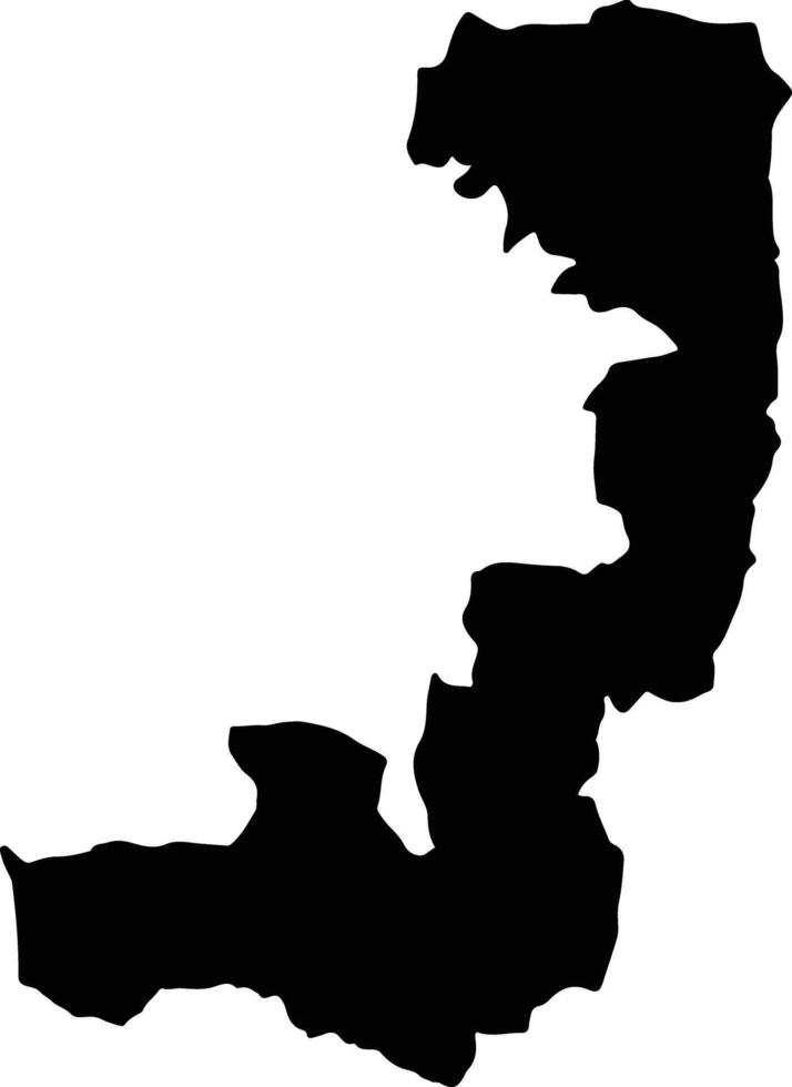 Chamwino Tanzania silhouette map vector