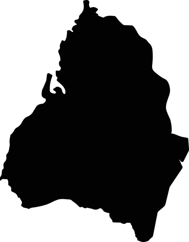 Chandel India silhouette map vector