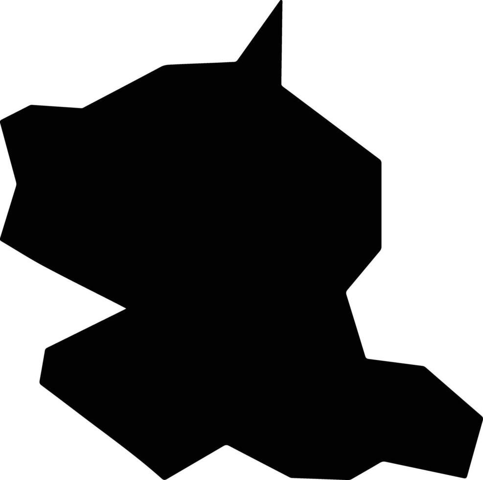 Changnyeong gun South Korea silhouette map vector