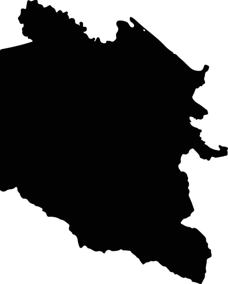 Changuinola Panama silhouette map vector