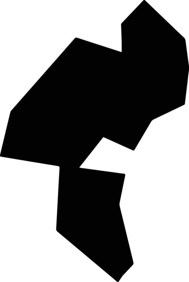 Changwuxian China silhouette map vector
