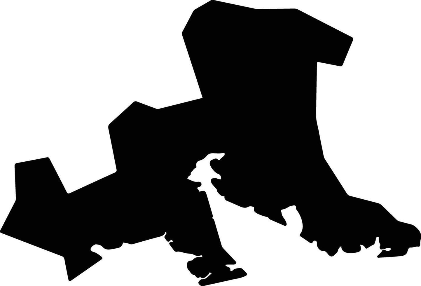 Changwon si South Korea silhouette map vector