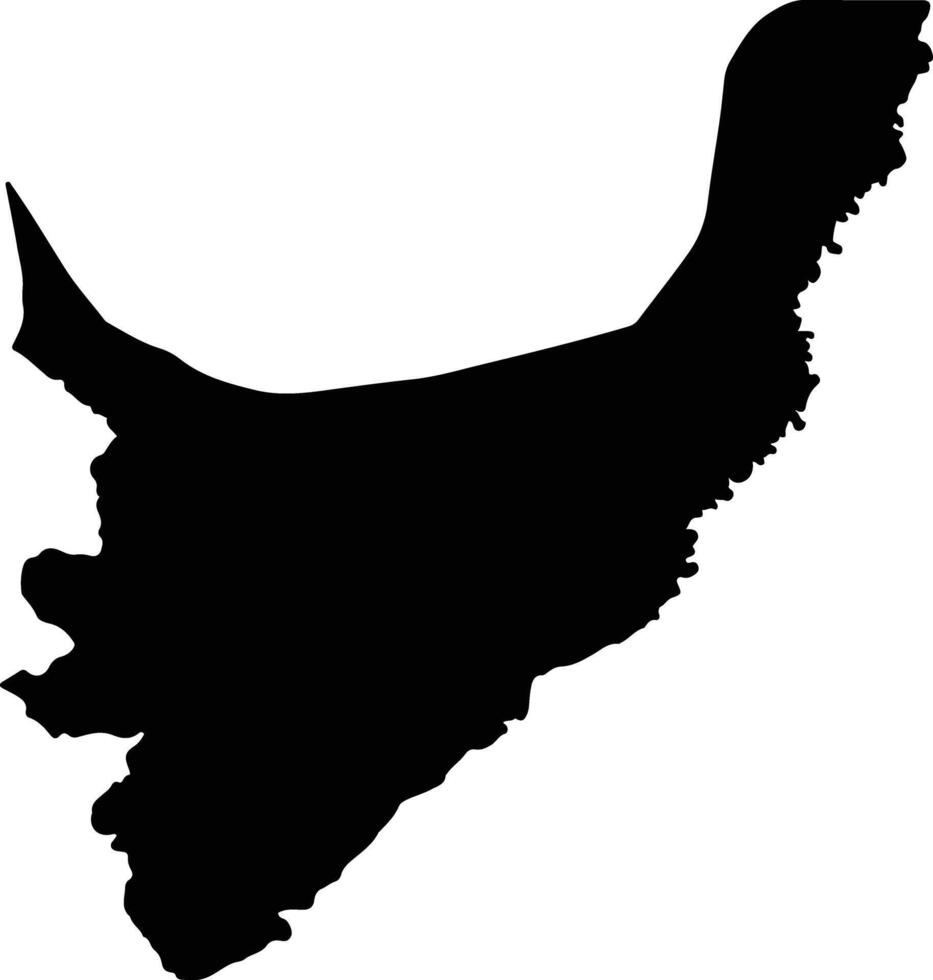 Chapare Bolivia silhouette map vector
