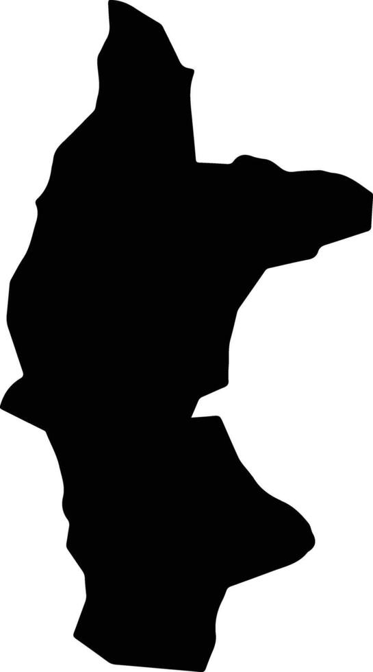Chapchha Bhutan silhouette map vector