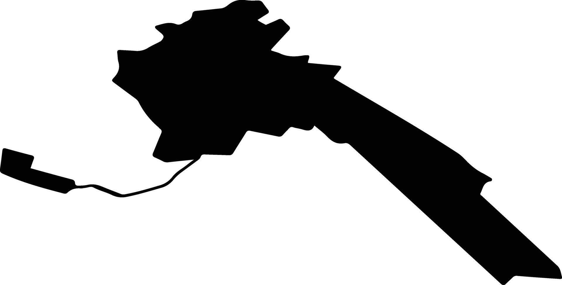 Chapayevsk Russia silhouette map vector