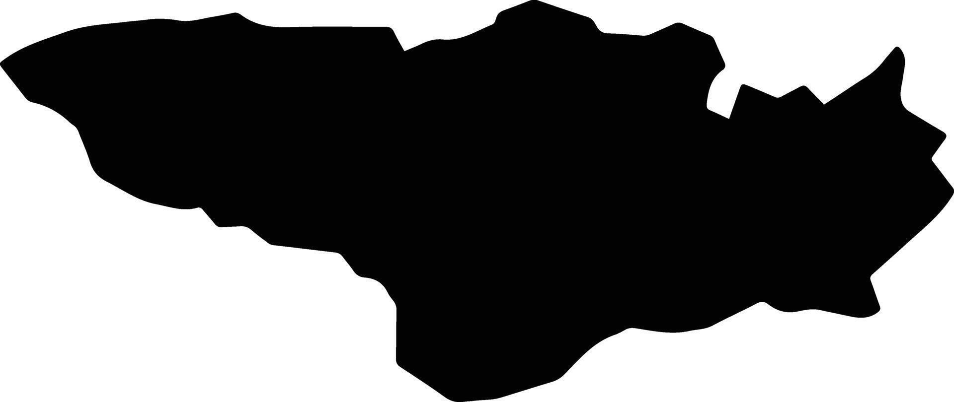 Charsada Afghanistan silhouette map vector