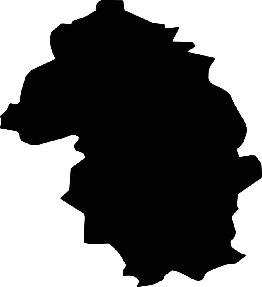 Charodinsky District Russia silhouette map vector