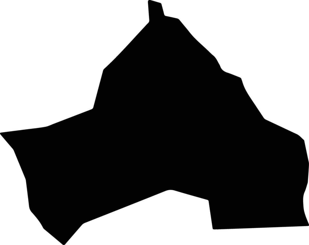 Chase Gardens Saint Lucia silhouette map vector