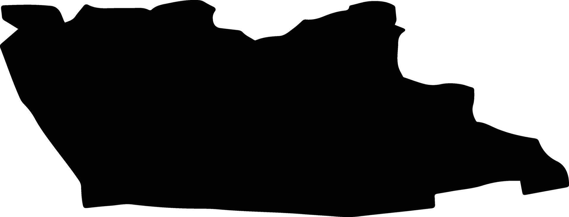 Chastoozersky District Russia silhouette map vector
