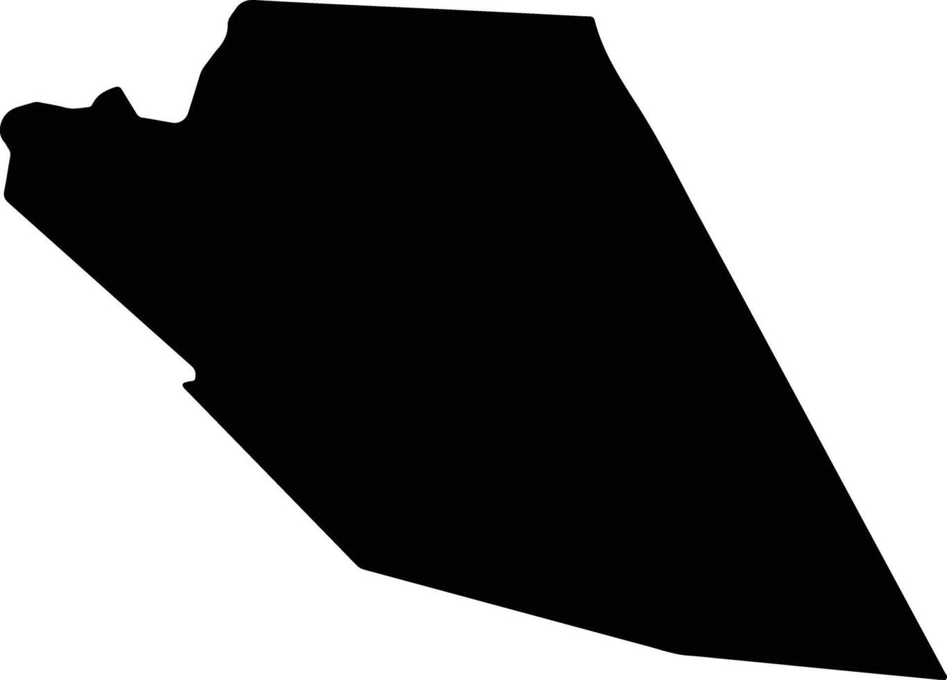 Chassin Babonneau Saint Lucia silhouette map vector