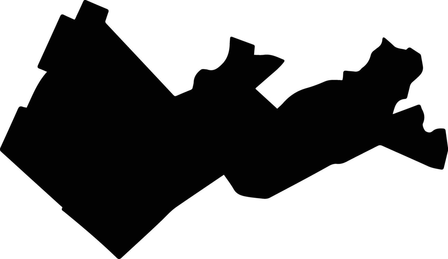 Chau Thanh A Vietnam silhouette map vector