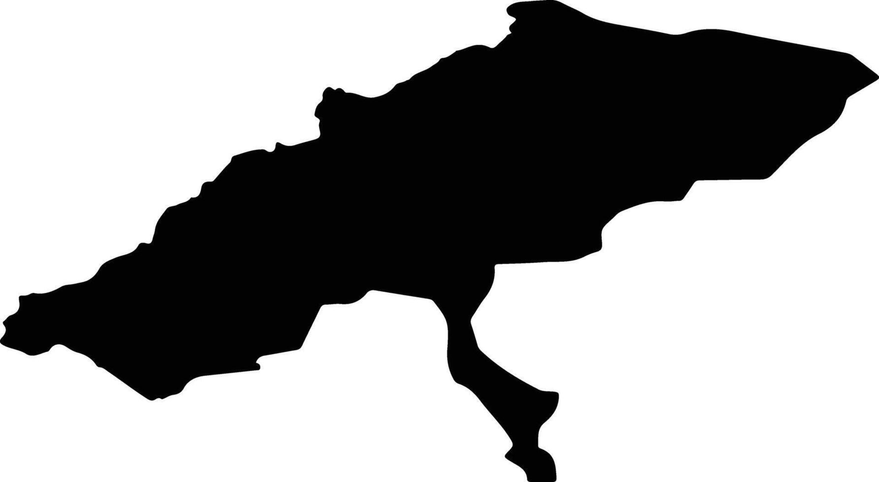 Chatkal Kyrgyzstan silhouette map vector