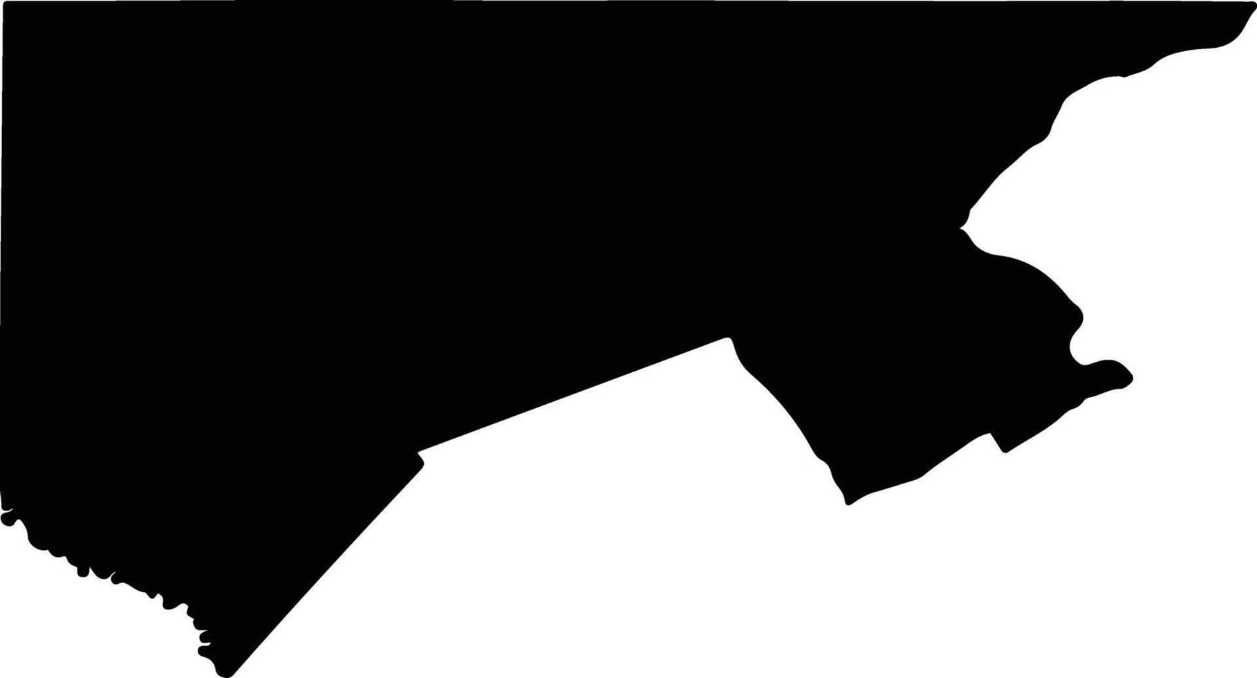 Chavuma Zambia silhouette map vector