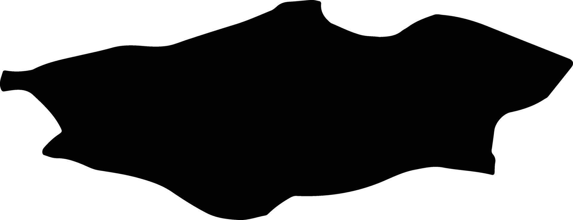 Chaypareh Iran silhouette map vector