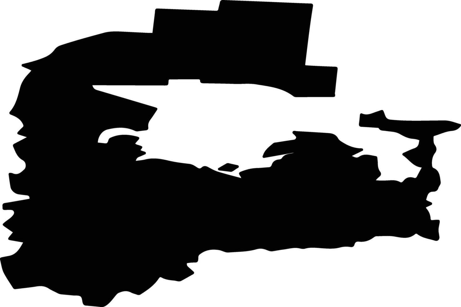 Cheboksarsky District Russia silhouette map vector