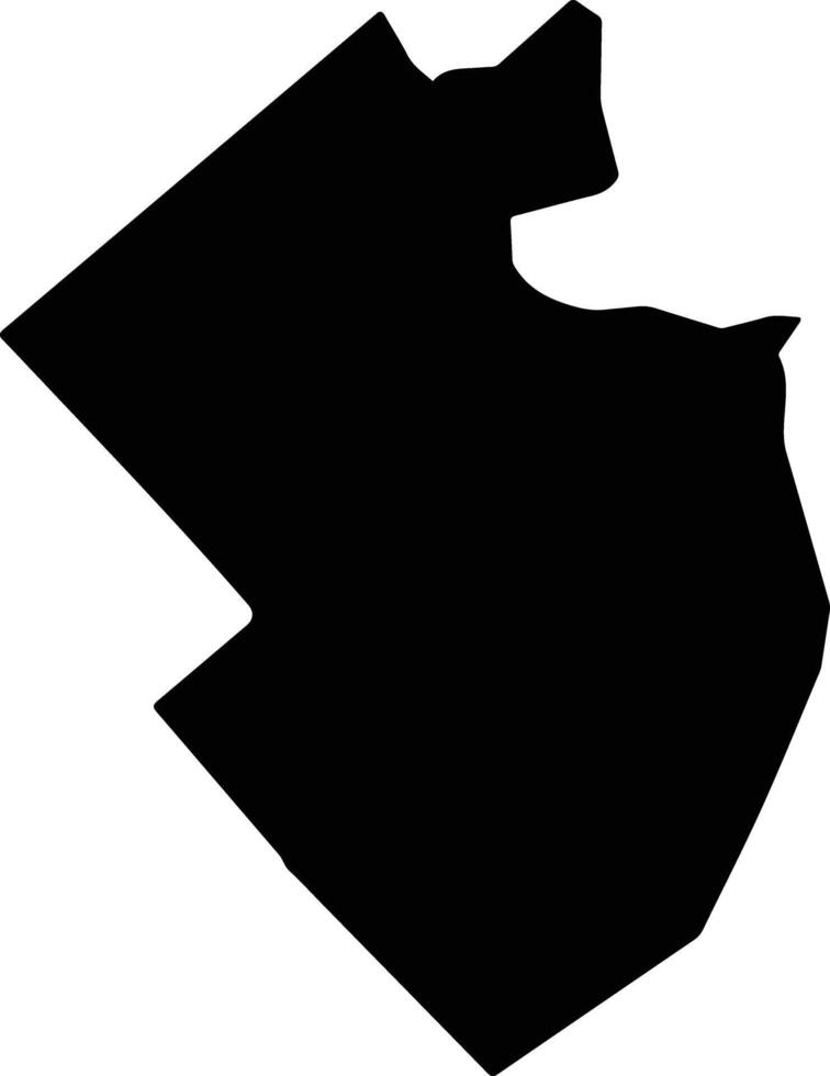 Chegutu Urban Zimbabwe silhouette map vector