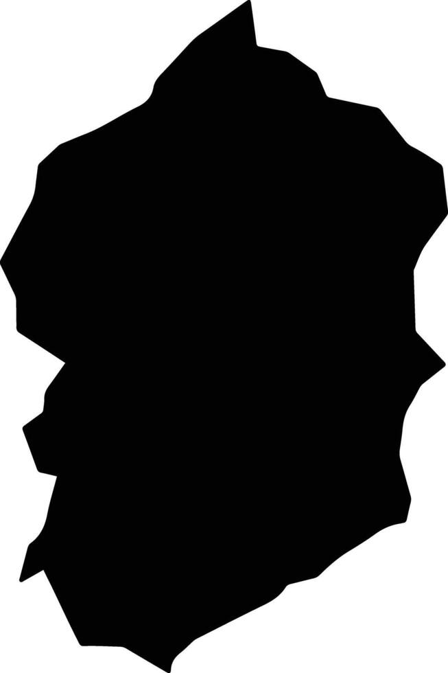 Chengmari Bhutan silhouette map vector
