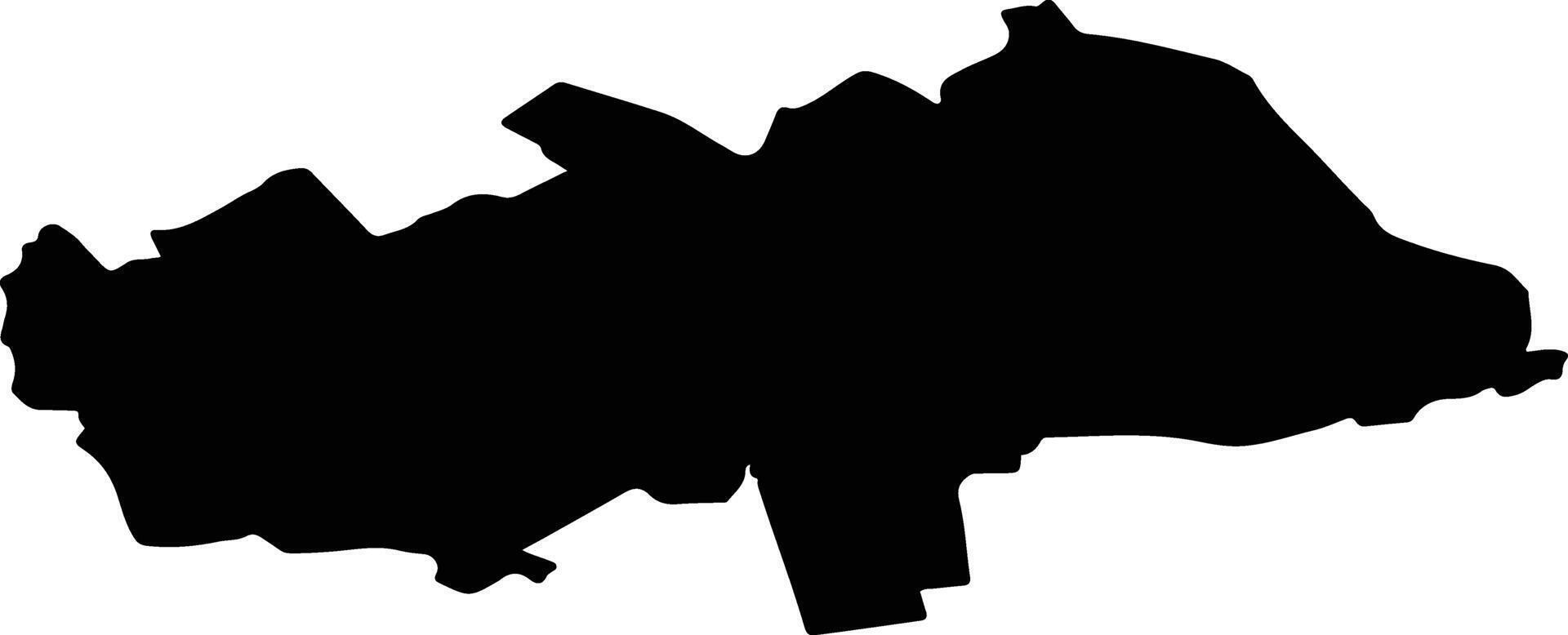 Cherepanovsky District Russia silhouette map vector