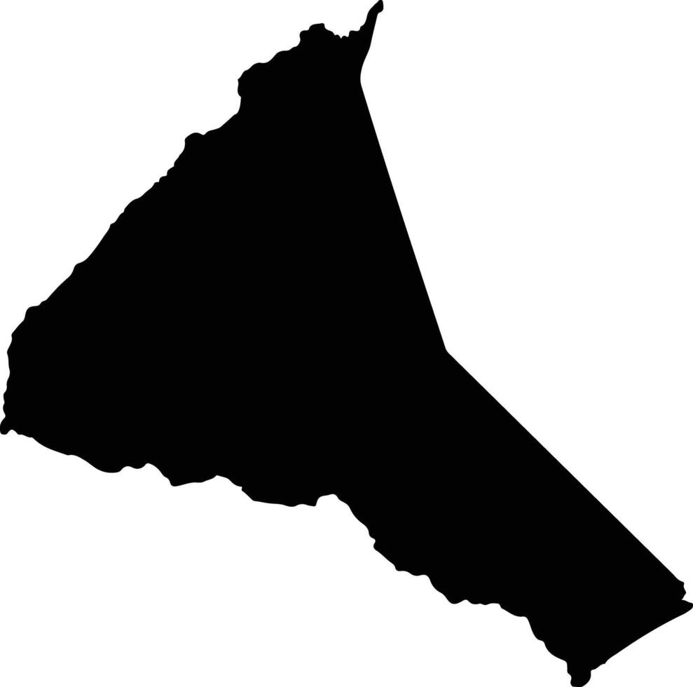 Cheringoma Mozambique silhouette map vector