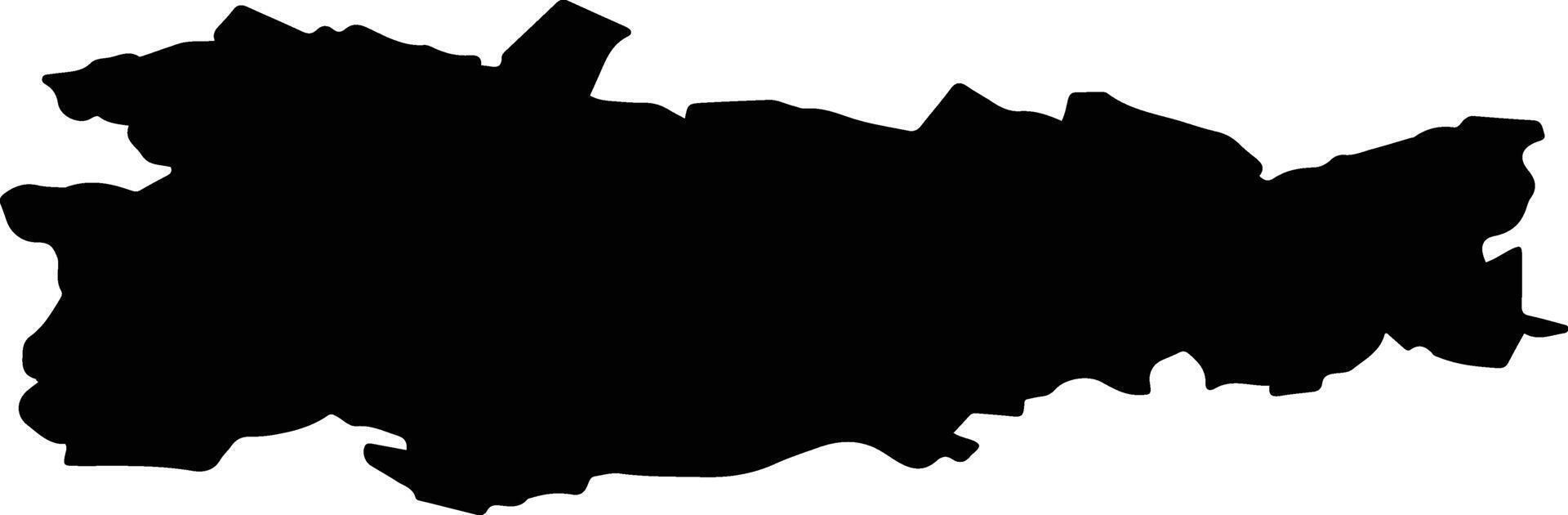 Chernyansky District Russia silhouette map vector