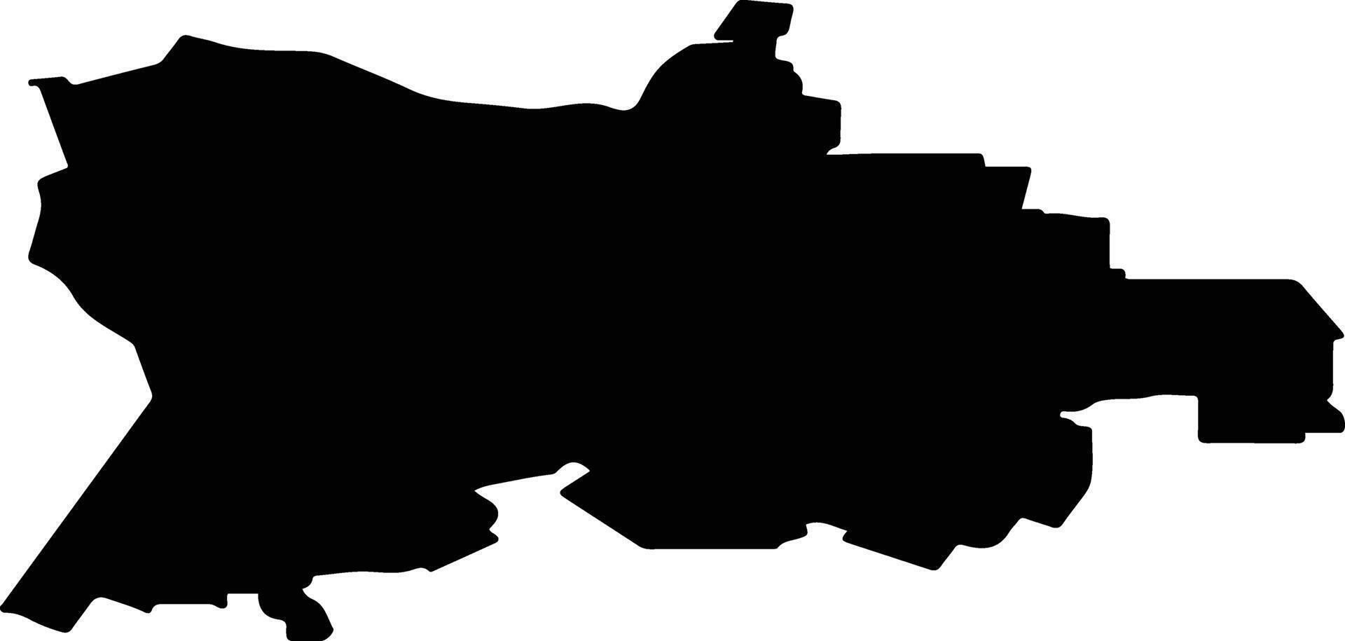 Chertkovsky District Russia silhouette map vector