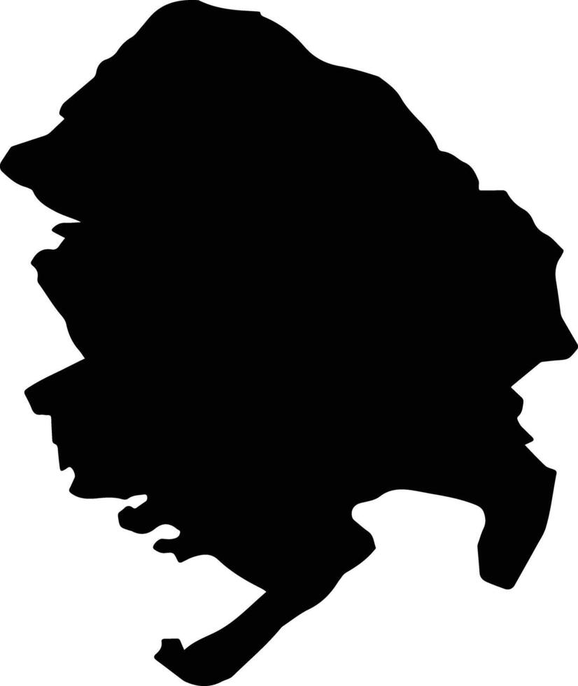 CHETANI Romania silhouette map vector