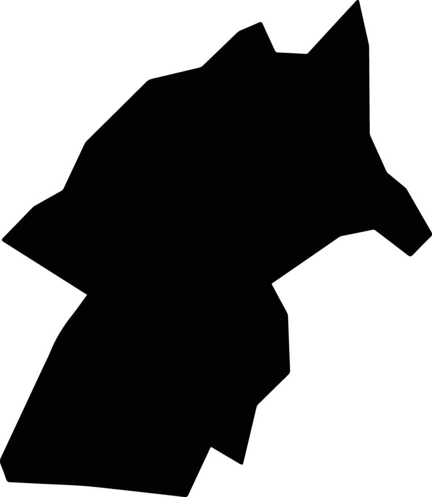 Cherry Gardens Jamaica silhouette map vector