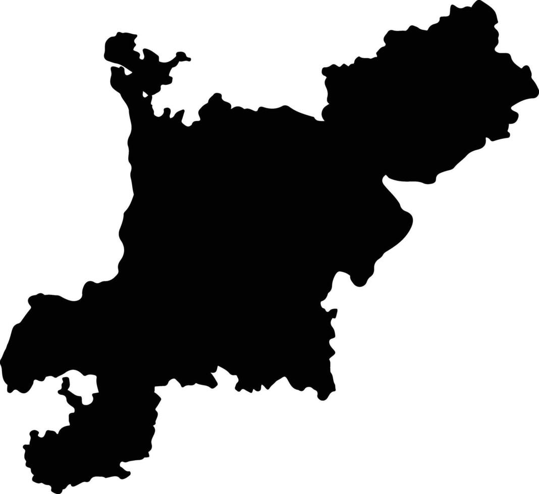 Chhatarpur India silhouette map vector