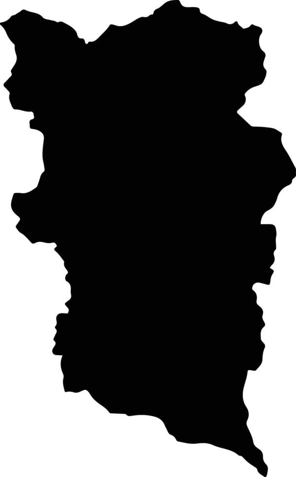 Chhoekhor Bhutan silhouette map vector