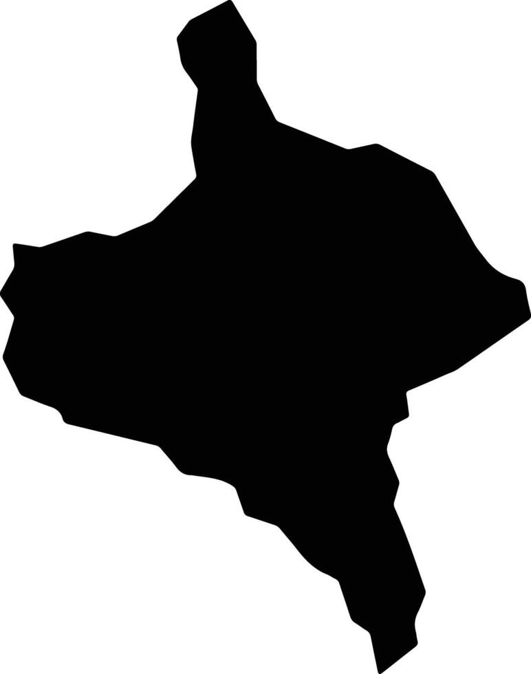 Chhubu Bhutan silhouette map vector