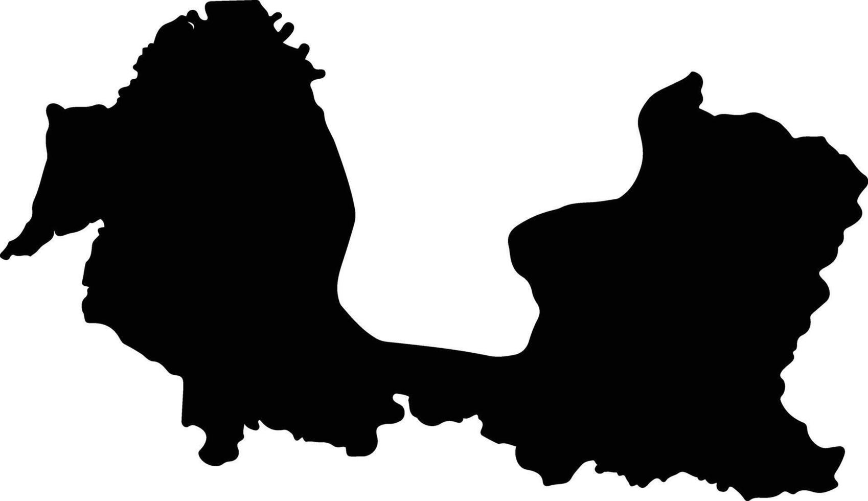 Chiang Saen Thailand silhouette map vector